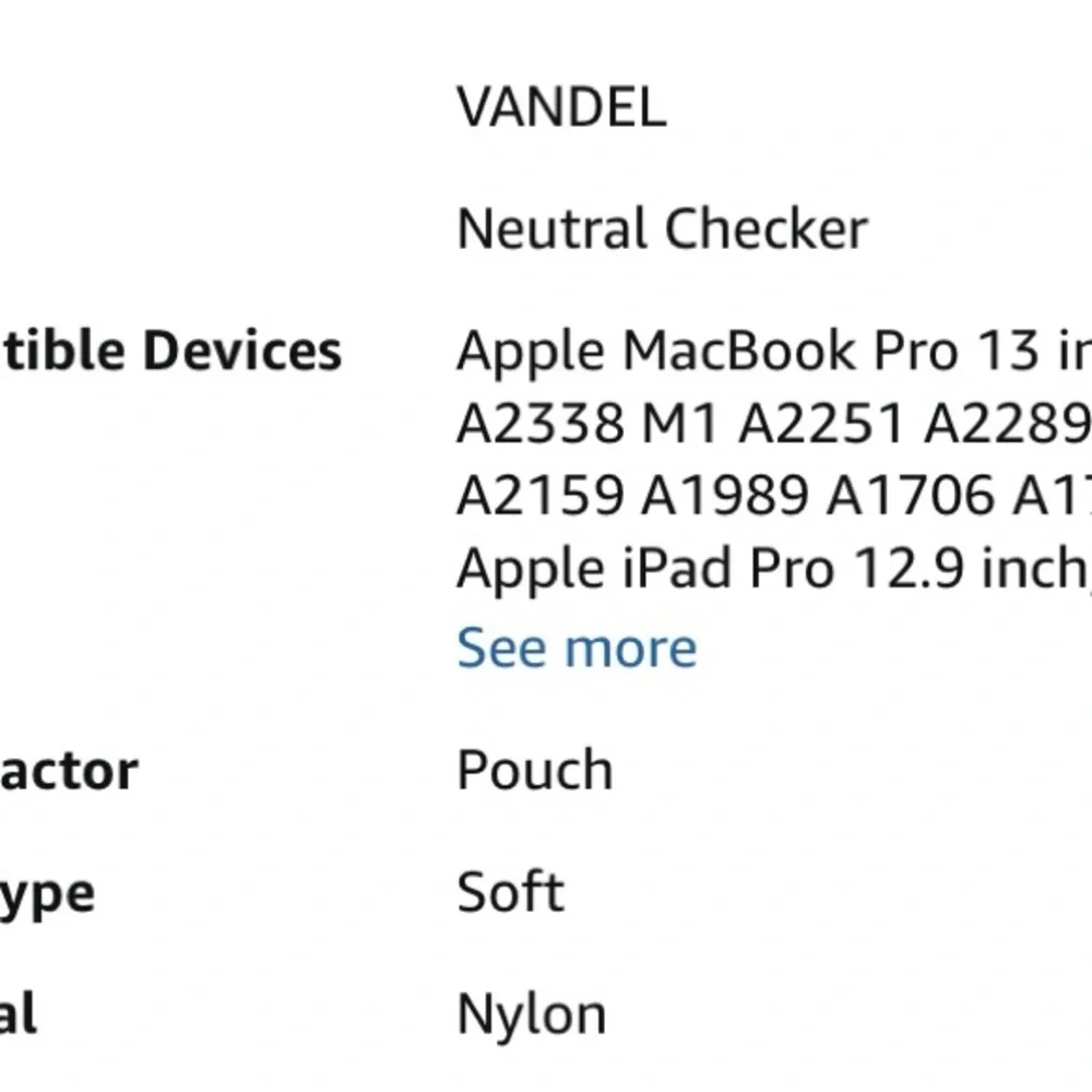 Vandel Beige Checkered Puffer Laptop Sleeve